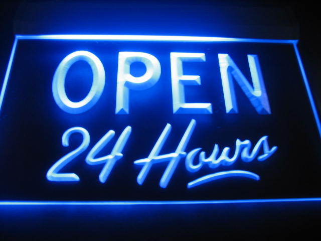 Open 24 Hours LED Light Sign
